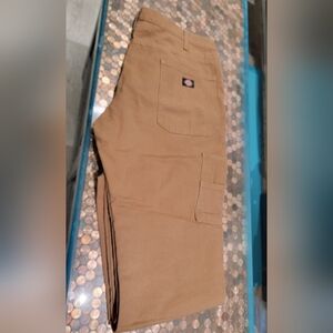 Dickies Mens Fleece Lined Relaxed Fit Duck Jeans Tan 38x32